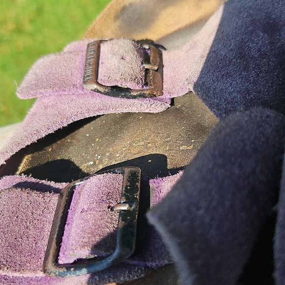 Purple Suede Women's Sandals - Picture 6 of 9